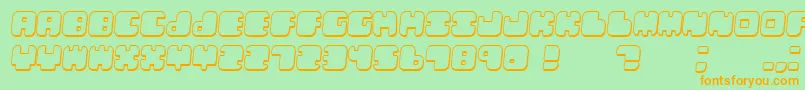 LebenshadowItalic Font – Orange Fonts on Green Background