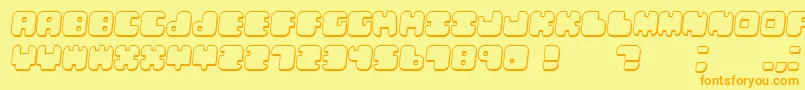LebenshadowItalic Font – Orange Fonts on Yellow Background