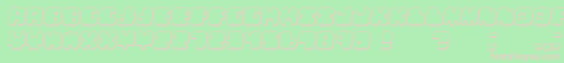 LebenshadowItalic Font – Pink Fonts on Green Background