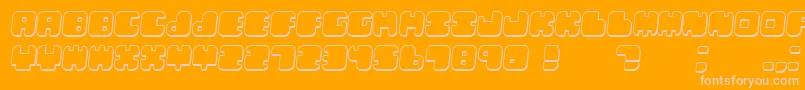 LebenshadowItalic Font – Pink Fonts on Orange Background