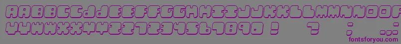 LebenshadowItalic-Schriftart – Violette Schriften auf grauem Hintergrund
