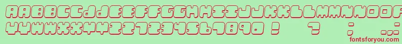 LebenshadowItalic Font – Red Fonts on Green Background