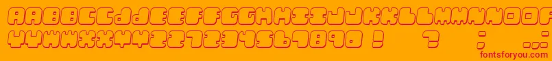 LebenshadowItalic Font – Red Fonts on Orange Background