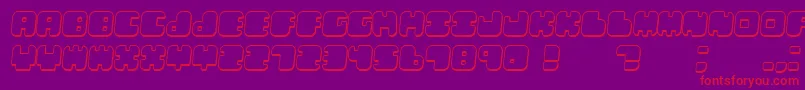 LebenshadowItalic Font – Red Fonts on Purple Background