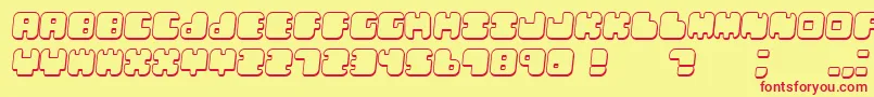 LebenshadowItalic Font – Red Fonts on Yellow Background