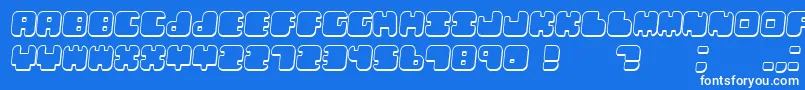 LebenshadowItalic Font – White Fonts on Blue Background