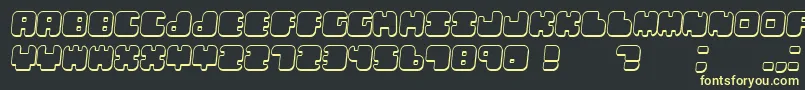 LebenshadowItalic Font – Yellow Fonts on Black Background