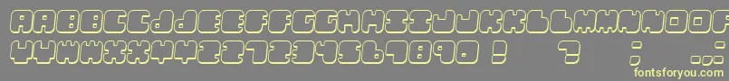 LebenshadowItalic Font – Yellow Fonts on Gray Background