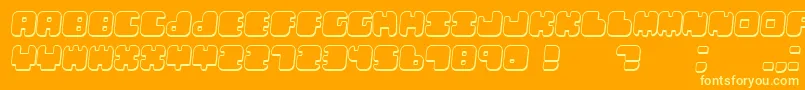 LebenshadowItalic Font – Yellow Fonts on Orange Background