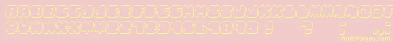 LebenshadowItalic Font – Yellow Fonts on Pink Background
