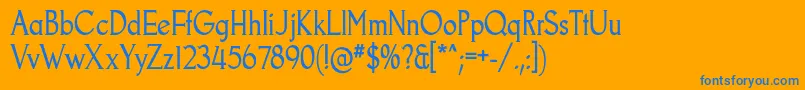 GoodfishRg Font – Blue Fonts on Orange Background
