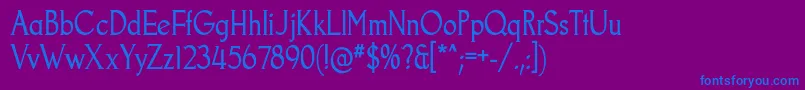 GoodfishRg-Schriftart – Blaue Schriften auf violettem Hintergrund