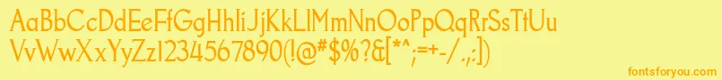 GoodfishRg Font – Orange Fonts on Yellow Background