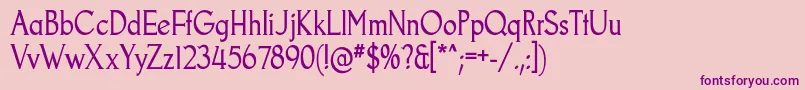 GoodfishRg Font – Purple Fonts on Pink Background