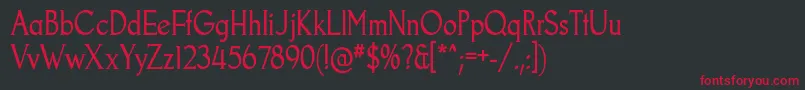 フォントGoodfishRg – 黒い背景に赤い文字