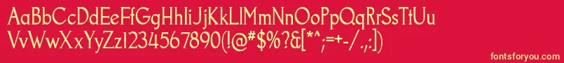 GoodfishRg Font – Yellow Fonts on Red Background