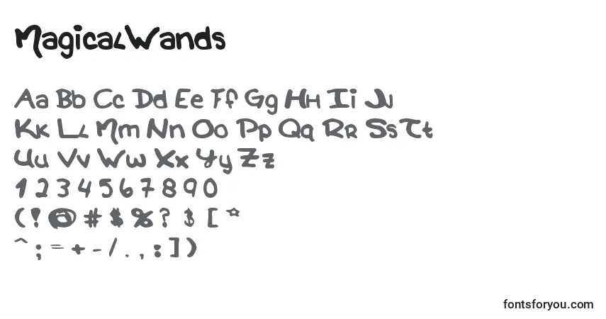 Fuente MagicalWands - alfabeto, números, caracteres especiales