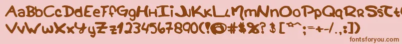 MagicalWands Font – Brown Fonts on Pink Background