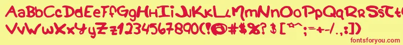MagicalWands Font – Red Fonts on Yellow Background
