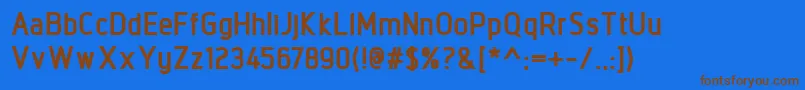 IntropolExtrabold Font – Brown Fonts on Blue Background
