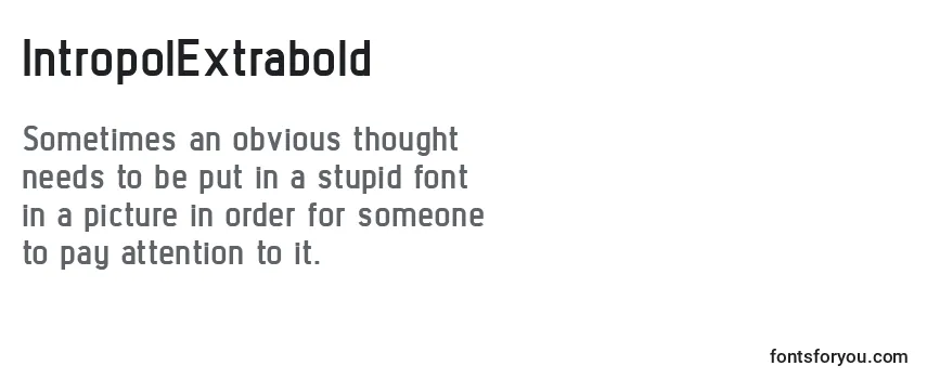 IntropolExtrabold Font