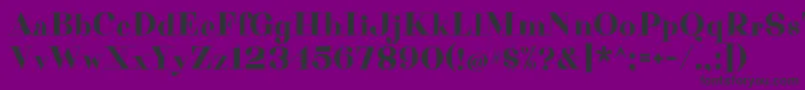 PurplepurseRegular-Schriftart – Schwarze Schriften auf violettem Hintergrund