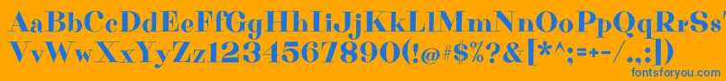 PurplepurseRegular Font – Blue Fonts on Orange Background