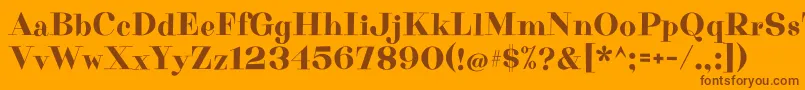Шрифт PurplepurseRegular – коричневые шрифты на оранжевом фоне