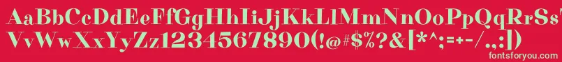 PurplepurseRegular Font – Green Fonts on Red Background