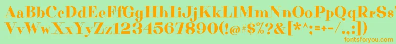 PurplepurseRegular Font – Orange Fonts on Green Background