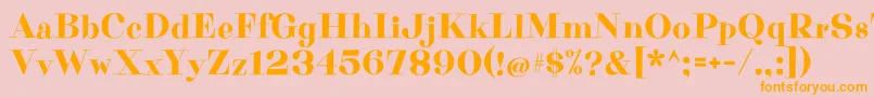 PurplepurseRegular Font – Orange Fonts on Pink Background