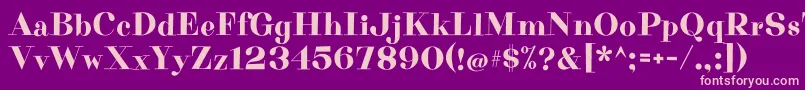 Czcionka PurplepurseRegular – różowe czcionki na fioletowym tle
