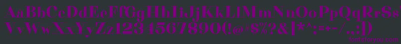 PurplepurseRegular-fontti – violetit fontit mustalla taustalla