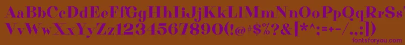 PurplepurseRegular Font – Purple Fonts on Brown Background