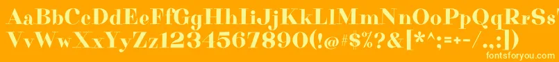 Więcej informacji o czcionce PurplepurseRegular Czcionka PurplepurseRegular – żółte czcionki na pomarańczowym tle