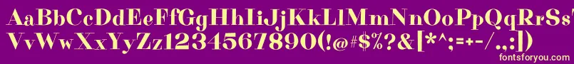 PurplepurseRegular Font – Yellow Fonts on Purple Background