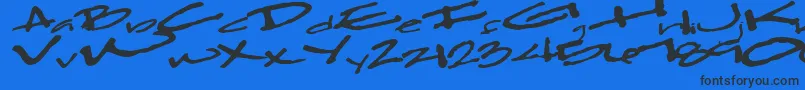Clearfall54Bold Font – Black Fonts on Blue Background