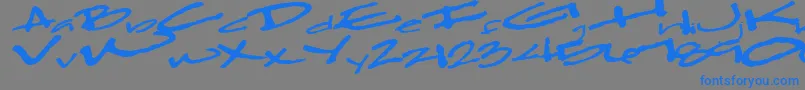 Clearfall54Bold Font – Blue Fonts on Gray Background