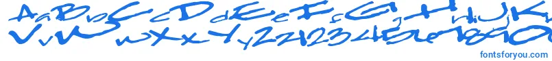 Clearfall54Bold-Schriftart – Blaue Schriften