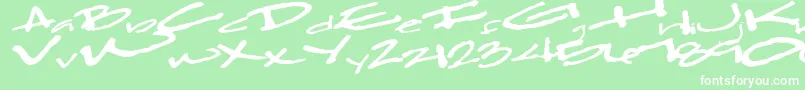 フォントClearfall54Bold – 緑の背景に白い文字