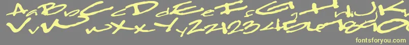 Clearfall54Bold Font – Yellow Fonts on Gray Background