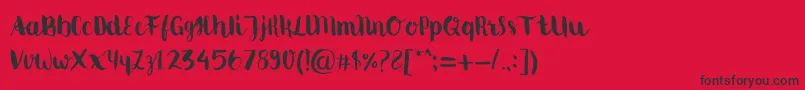 Movusbrushpen Font – Black Fonts on Red Background