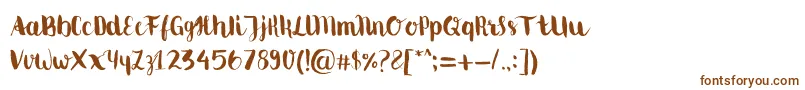 Movusbrushpen-fontti – ruskeat fontit valkoisella taustalla