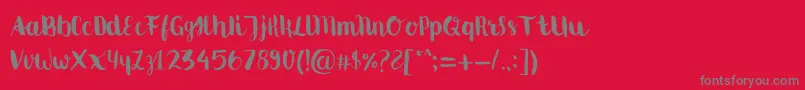 Movusbrushpen Font – Gray Fonts on Red Background