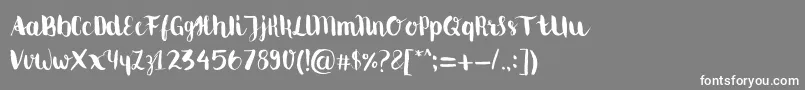 Movusbrushpen Font – White Fonts on Gray Background