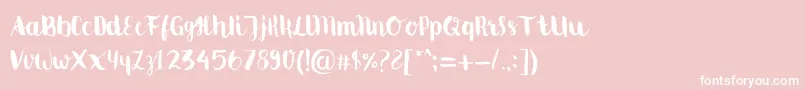 Movusbrushpen Font – White Fonts on Pink Background