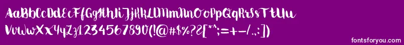 fuente Movusbrushpen – Fuentes Blancas Sobre Fondo Morado