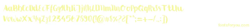 Movusbrushpen-fontti – keltaiset fontit