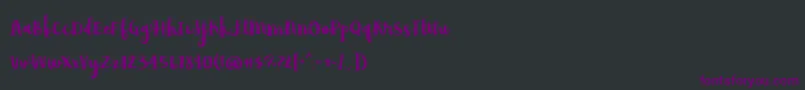 Шрифт AvocadoLime – фиолетовые шрифты на чёрном фоне