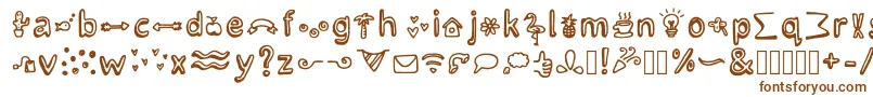 LettertypemiescrazyiconsRegular Font – Brown Fonts on White Background